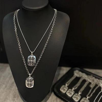 Модное ожерелье Chrome Hearts: Подвеска Щит Креста с Цепочкой-Письмом для Мужчин и Женщин - Идеальный Рождественский Подарок