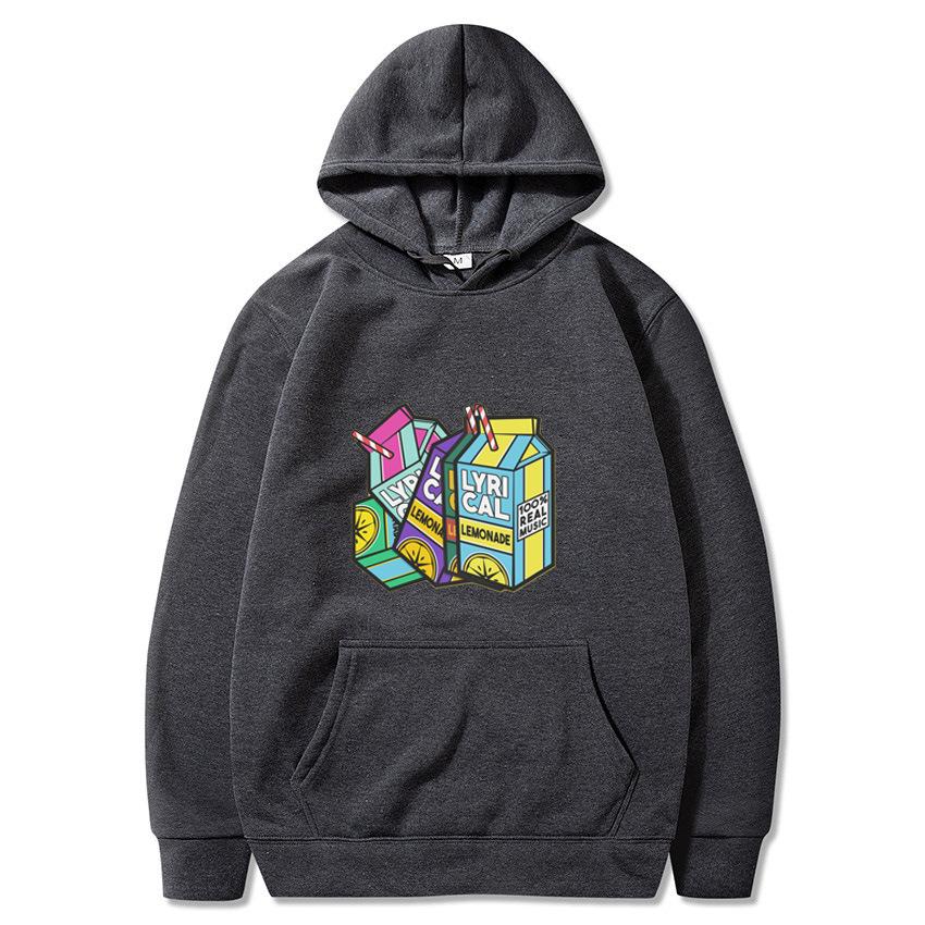 Свитшот с капюшоном Lyrical Lemonade с принтом лимонов, на флисовой подкладке, для мужчин и женщин