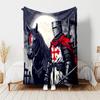 1pc Blanket Knights Templar1 Print Design, Lightweight Blanket for Sofa, Bed- Soft &Warm, Gift for All Seasons like Christmas, Halloween