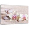Canvas Print, Orchid and Stones On Sand