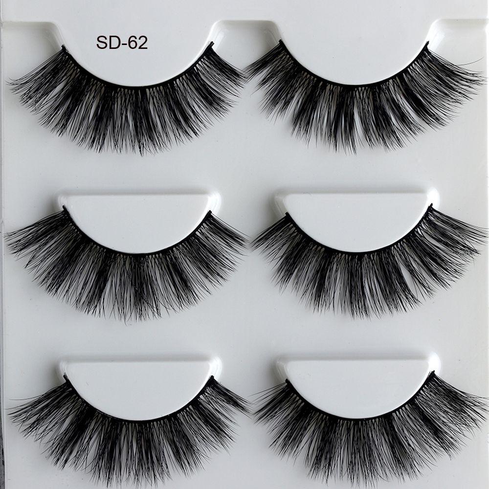 Модные толстые крестообразные грязные инструменты для наращивания ручной работы 3D шелковое волокно накладные ресницы натуральный макияж