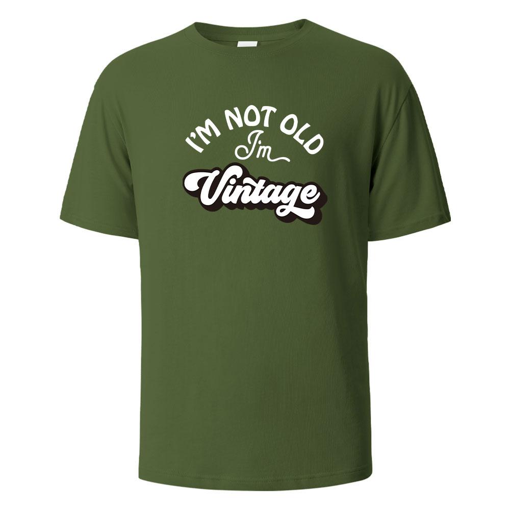 Футболка с принтом «Я не старый», хлопковая, летняя, для мужчин и женщин, 100% хлопок, с круглым вырезом, свободного покроя, с короткими рукавами