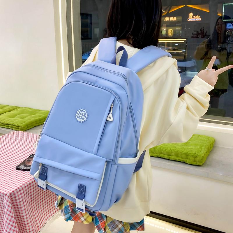 Набор из четырех предметов: рюкзак, школьная сумка для учеников средней школы, рюкзак большой вместимости для кампуса для мужчин и женщин