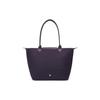 Longchamp Логотип Застежка-молния на кнопках Однотонная ткань Сумка-пельмень Женские сумки на руку Фиолетовый 1899919645