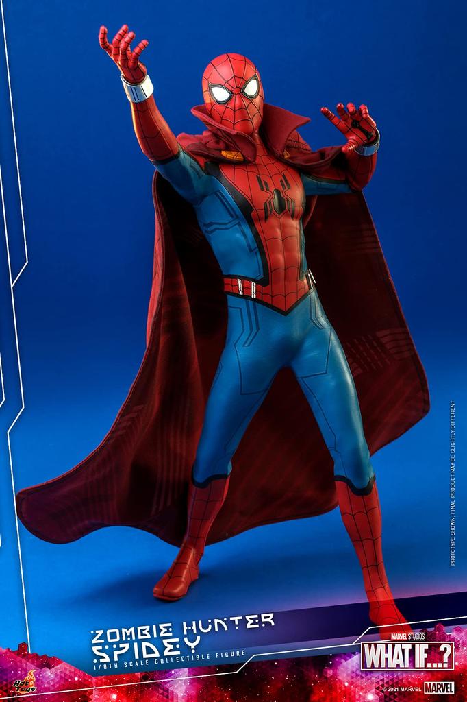 Шедевр ТВ Что такое Zombie Hunter Spidey Scale Figure Red If...? 1/6