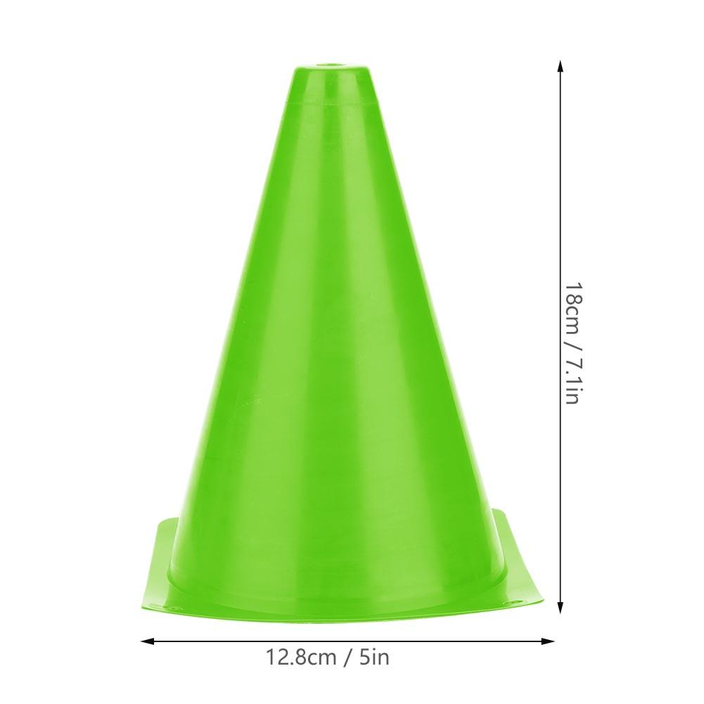6pcs 18cm Soccer Training Cone Football Barriers Plastic Marker Holder Accessory (Red)