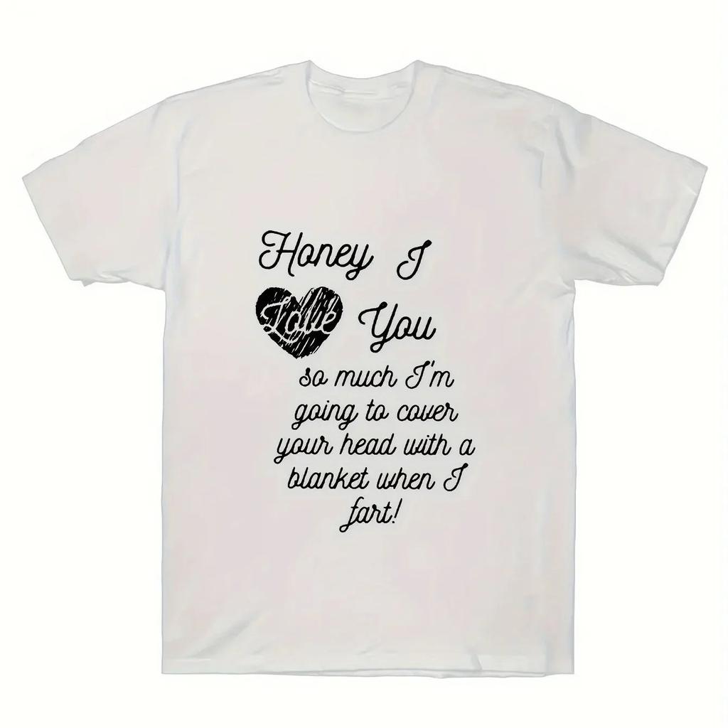 Unique I Love To Fart Graphic Print Crew Neck Short Sleeve TShirt for Unisex Comfortable Breathable and Fashionable Casual Wear