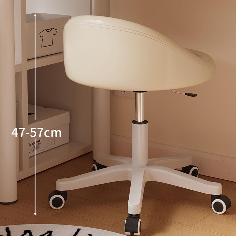 Регулируемый по высоте макияжный стул на колесиках для спальни девочки, салона красоты или студии нейл-арта