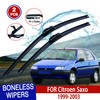 Для Citroen Saxo 1999-2003 автомобильный стеклоочиститель U-образный мягкий резиновый бескаркасный без кронштейна автомобильные дворники 20"+18"