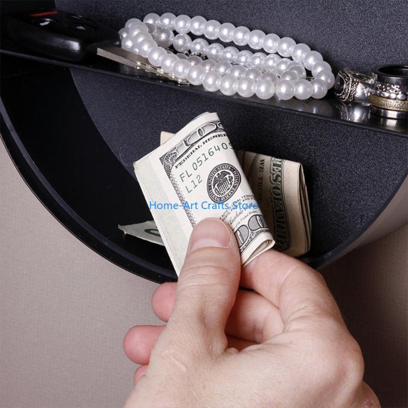 Y3NA Декоративные настенные часы-коробка со скрытым сейфом, контейнер для хранения ювелирных изделий и наличных, тайник для ценностей, домашние украшения