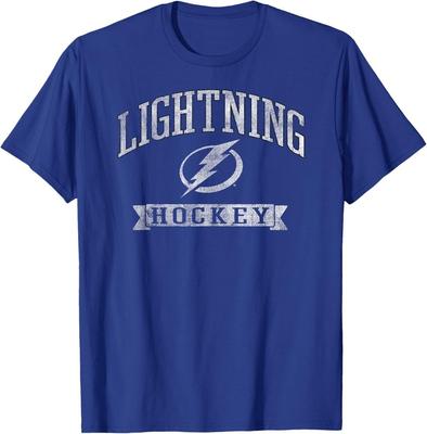 Винтажная хоккейная футболка Tampa Bay Lightning Royal с официальной лицензией