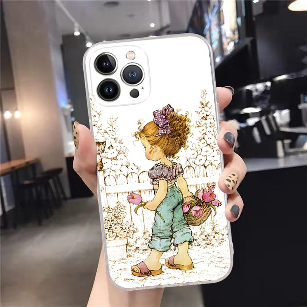 Сара Кей Девочки милый чехол для телефона для iPhone 15 14 11 12 13 Mini Pro XS Max Cover 6 7 8 Plus X XR SE 2020 Funda Shell