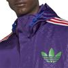 Adidas Originals Trefoil Windbreaker with Logo Print and Drawstring Hood Men Jackets Purple IB3441