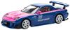 POP RACE Mazda RX7 Amemiya Сине-розовый Готовая модель PR640240 1/64 RE