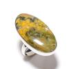 Natural Bumblebee Jasper Gemstone 925 Sterling Silver Gift Ring Size 9 T6o81