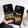 CJ56 Fourth wing dragons Soft Shell Phone Case for iPhone 16 15 14 13 12 Pro Max Plus Mini