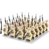 24PCS/SET World War II Military Soldiers Rifle Weapons Gun Figures Parts Blocks Assembly DIY Model Building Kits Toys