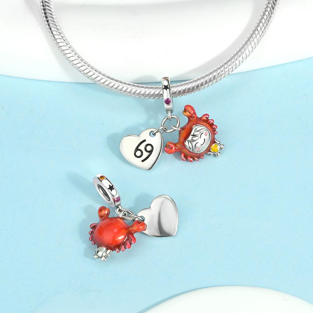 Прекрасный Медный Овен Лев 12 Созвездий Зодиака Коллекции Шарм Подходит Оригинальным Браслетам Женский DIY Изысканные Ювелирные Изделия