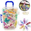 40pcs Bag/box Creative Suitcase Packaging Strong Splicing Plastic Sewing Clip Positioning Edge Sewing Clip Office Clips Edge Fixing Clip