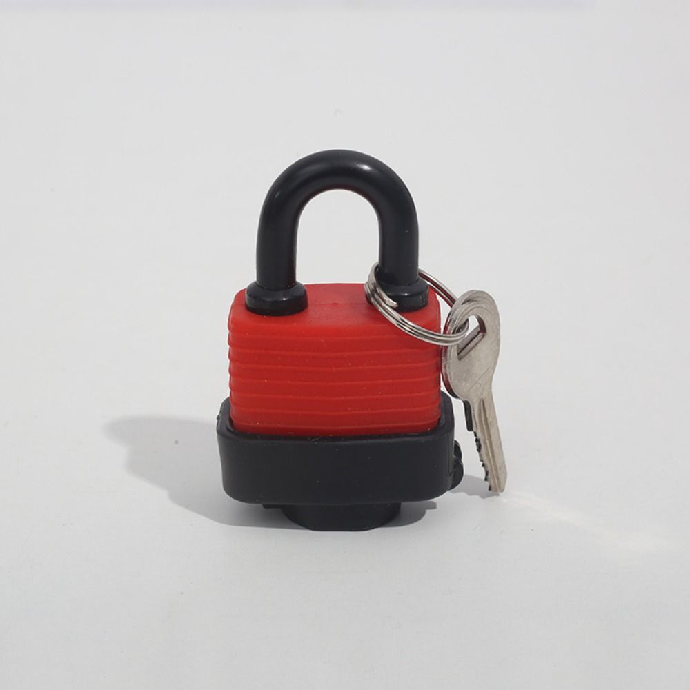 38.8/22.7/58.9mm Long/Short Shackle Red Daily Lock Key Laminated Steel Padlock Indoor