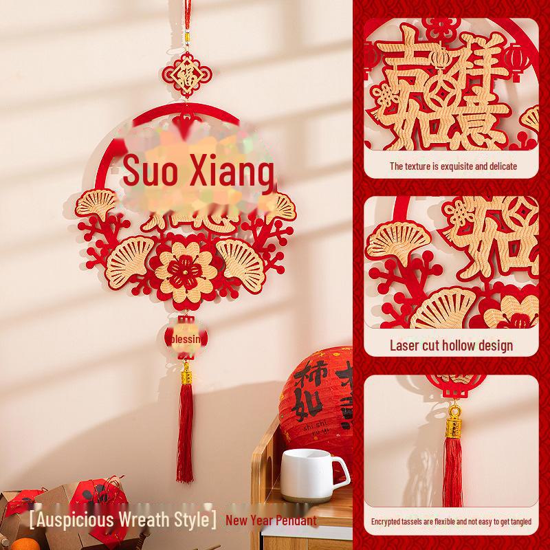 Подвески на Новый год Змеи 2025 — праздничные украшения для гостиной и талисманы удачи для праздника весны.