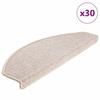VidaXL Stair Treads 30 Pieces 65 X 24 X 4 Cm Taupe Semicircular Large 3365755
