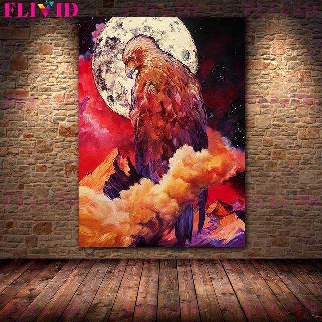 Мейлу, Черная овца, Орел, Черная ворона. Ретро настенная живопись маслом скелет и красный гранат художественный постер