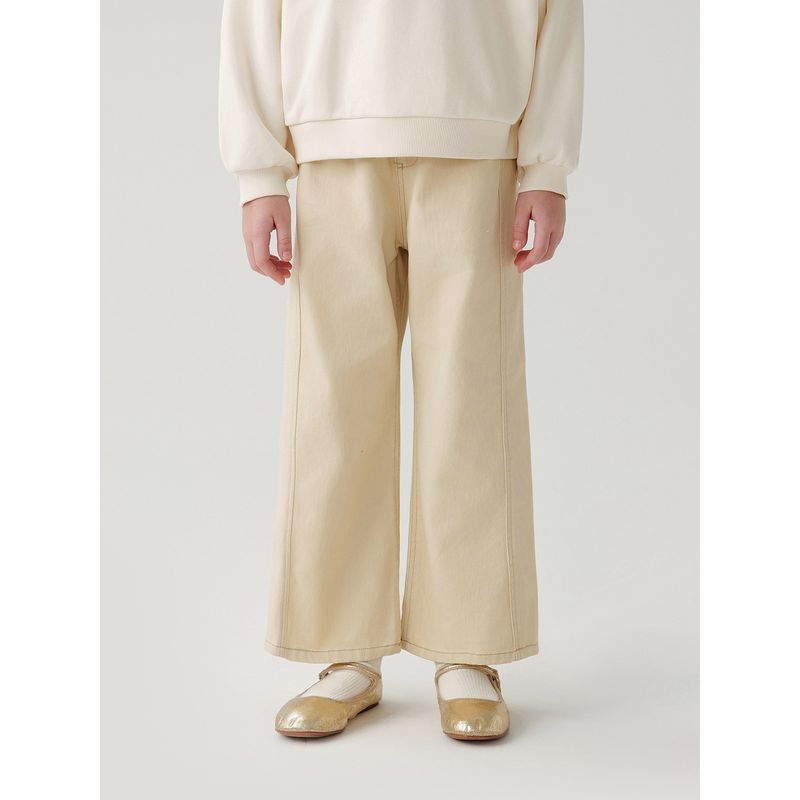 [Same Style as in Shopping Malls] Mark Jenny Girls' Fashionable Flared Jeans Children's Wide-Leg Pants Spring and Autumn Trousers 241173