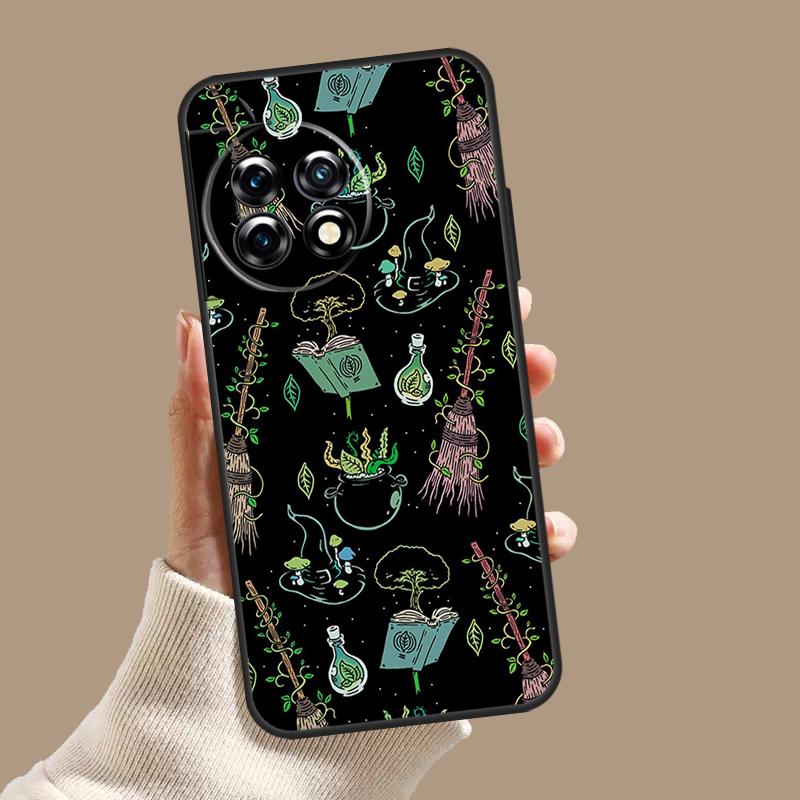 Чехол-кошелек с принтом Оккультная Ведьма Луна Готика для OnePlus Nord CE 3 Lite CE4 2 2T N10 N20 N30 OnePlus 12 11 9 10 Pro 8T 10T 12R