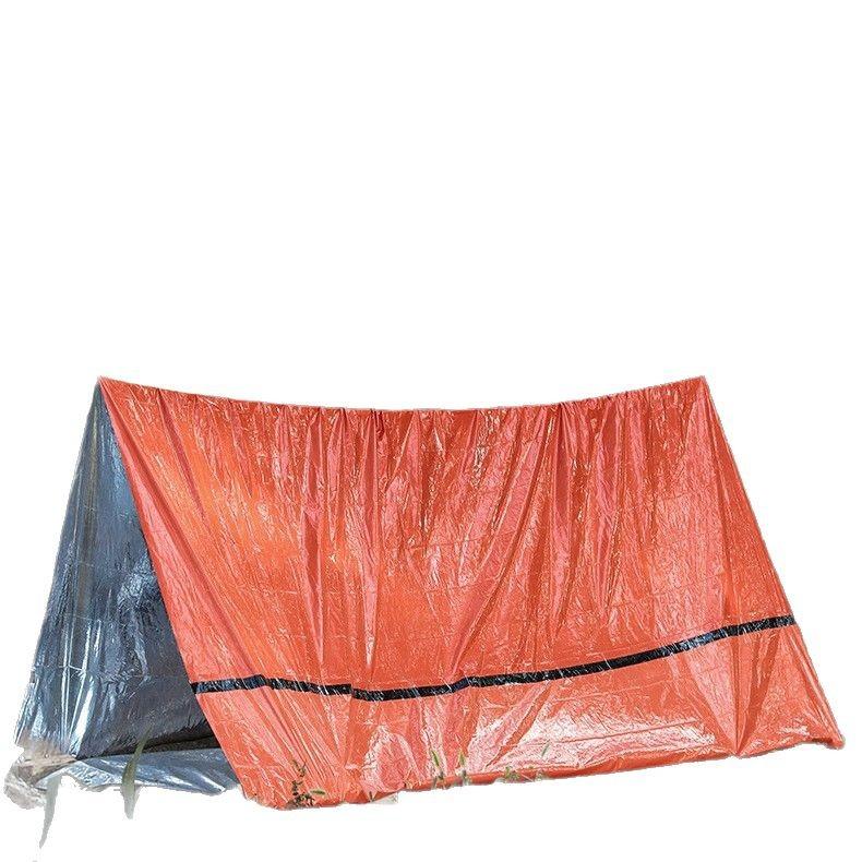 Portable Outdoor Disaster Relief Tent Camping Temporary Simple Sleeping Bag Warm First Aid Blanket Single-Layer Aluminum Film Tr