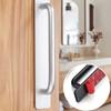 Деревянная дверь, ручка без перфорации, алюминиевый сплав, самоклеящаяся маленькая ручка для поверхностного монтажа