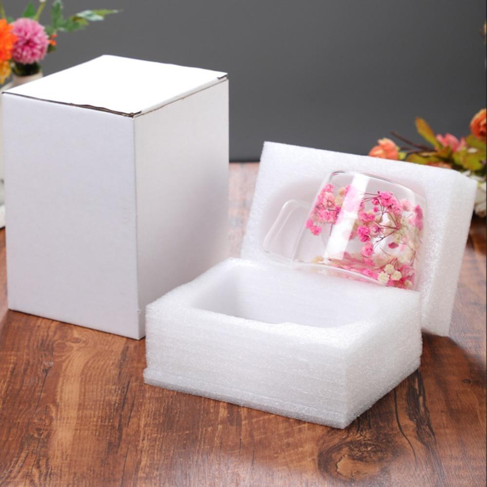 Прозрачные стеклянные двухслойные стеклянные чашки с ручкой, чашка для латте, новые емкости для напитков, дом