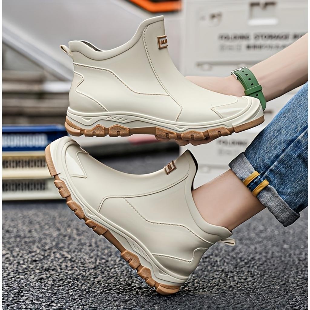 Женские и мужские модные резиновые сапоги, дождевые сапоги, высококачественные, водонепроницаемые и нескользящие дождевые сапоги, водные сапоги, садовая обувь, обувь для рыбалки