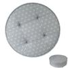 [R2412] - Серый круглый пуф "Бохо" - 50x16 см