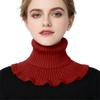 Fake Collar Scarf Detachable High Collar Solid Color Knitted Turtleneck Scarves Collar Insert Fashion Accessory