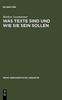 Книга Was Texte Sind Und Wie Sie Sein Sollen : 119