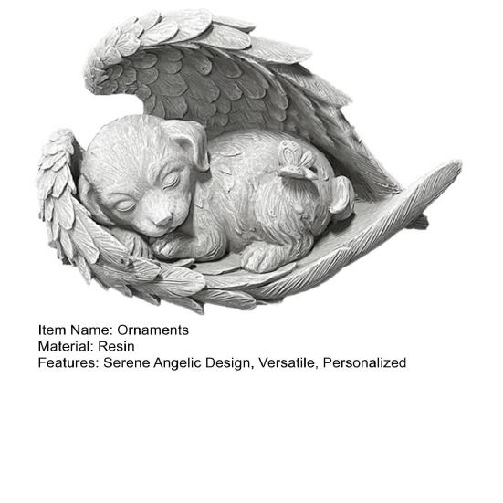 Personalized Cat Memorial Stone for Garden Resin Tombstone Marker with Eternal Love And Memory Guardian Angel Sculpture Emotional Souvenir