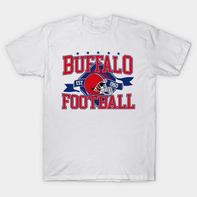 Asian Size Men Black Print T-shirt Buffalo-Bills No-Cut Heat Transfer Print Cotton Tshirt