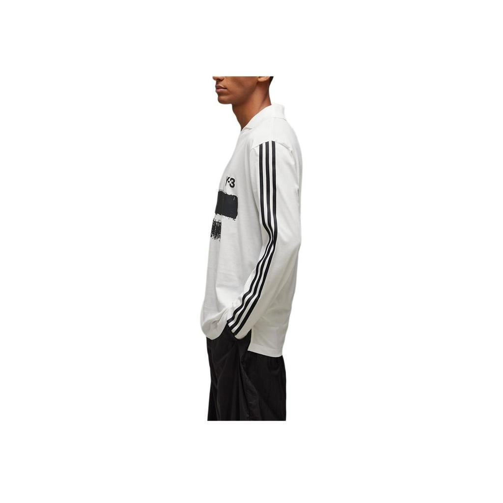 Футболка adidas x Y-3 U GFX Logo L/S белая унисекс уличная одежда JM3233
