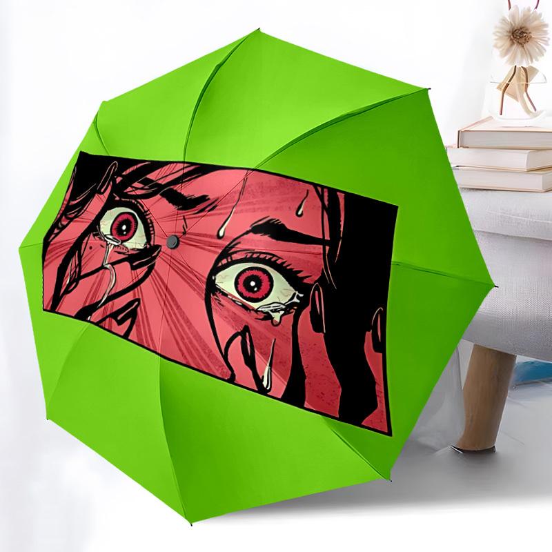 1pc Eyes Emotion Automatic Open/Close Umbrella, Portable Folding Umbrella, Compact Travel Umbrella for124