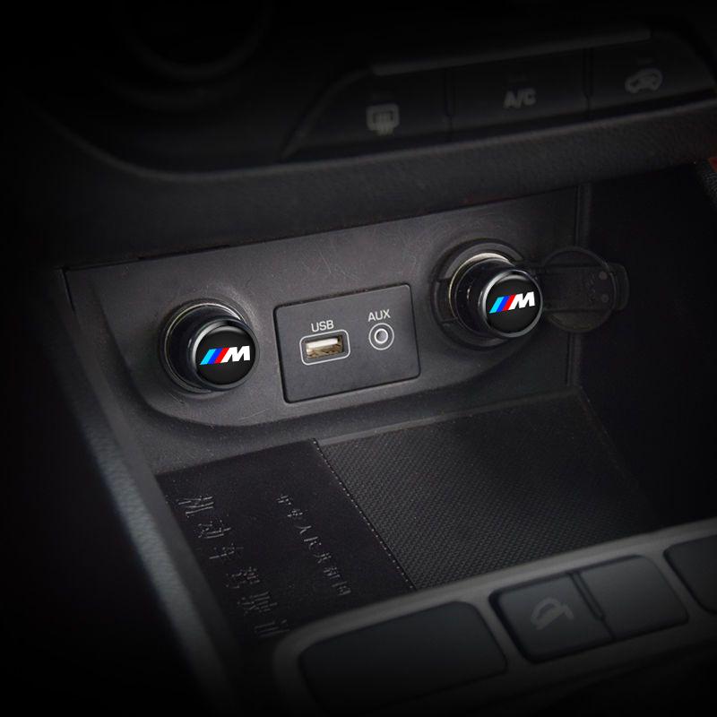2pcs Car Cigarette Lighter Cover Eject Button Dust Cover for BMW X1 X3 X4 X5 E46 E90 F20 E60 E39 F10 M1 M2 M3 M5 M6 E87 M Power cybf04