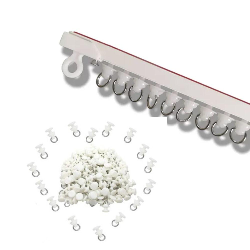 20 шт./упак. Пластиковый ролик для карниза для штор, бесшумный карниз для штор, прямой карниз для штор