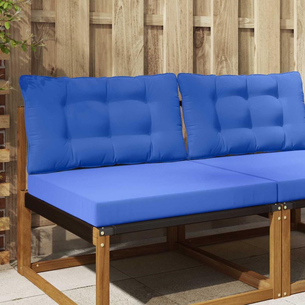 Outdoor Sofa Cushions 2 pcs Royal Blue Polyester