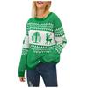 Women Christmas Sweater Long Sleeve  Christmas Tree Knitting Sweater Tops
