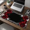 Gothic Red Rose Large Extended Mouse Pad Non Slip Rubber Desk Mat Smooth Surface For Gaming Keyboard Laptop Pc Desktop