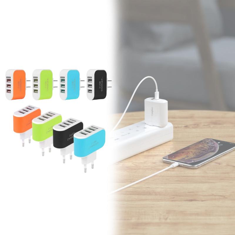 Светодиодное USB-зарядное устройство для смартфонов со светящимся индикатором и мощностью 5 Вт для путешествий и офиса