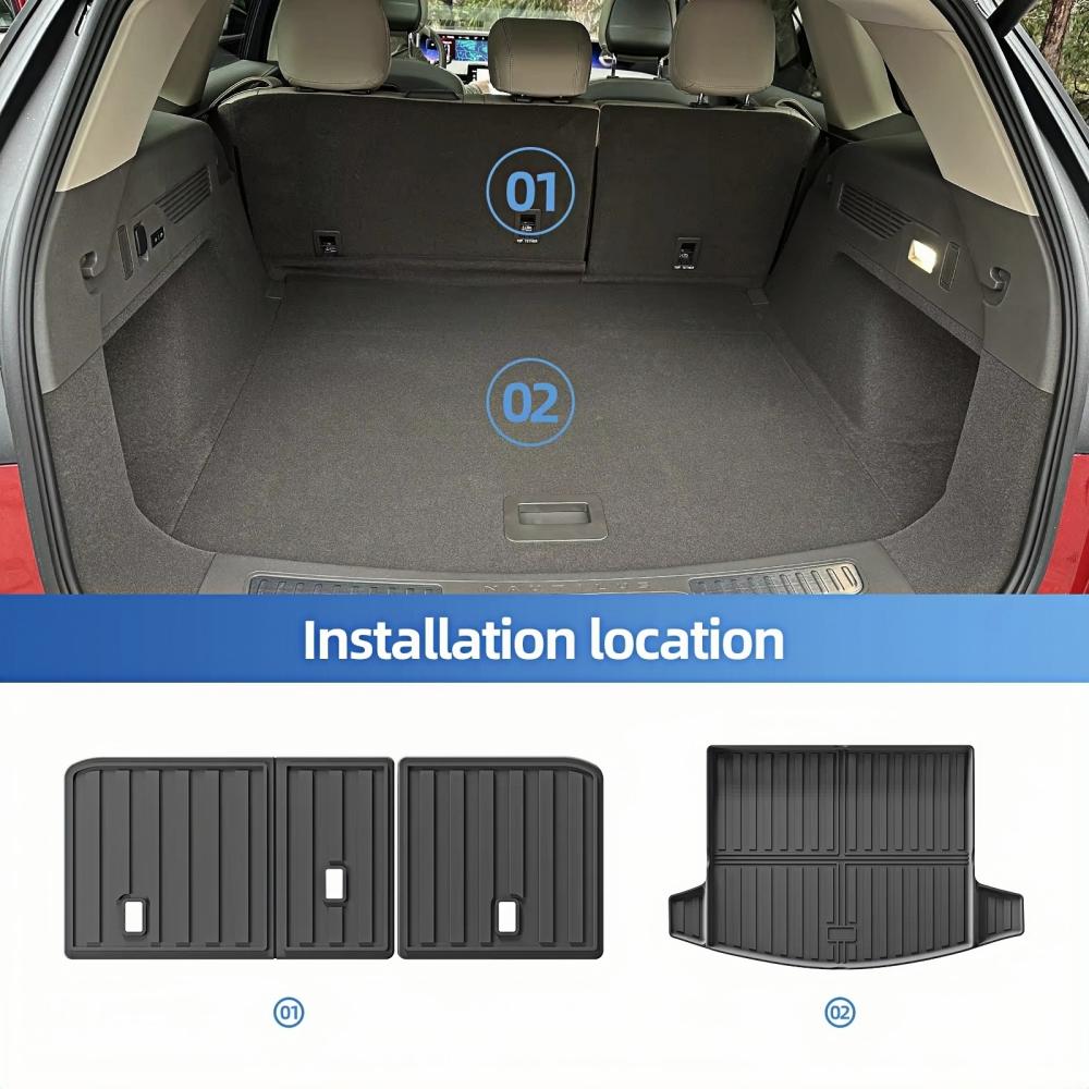 Для Lincoln Nautilus 2025 2025 автомобильные коврики в багажник TPE 3D коврик для ног черный левый руль