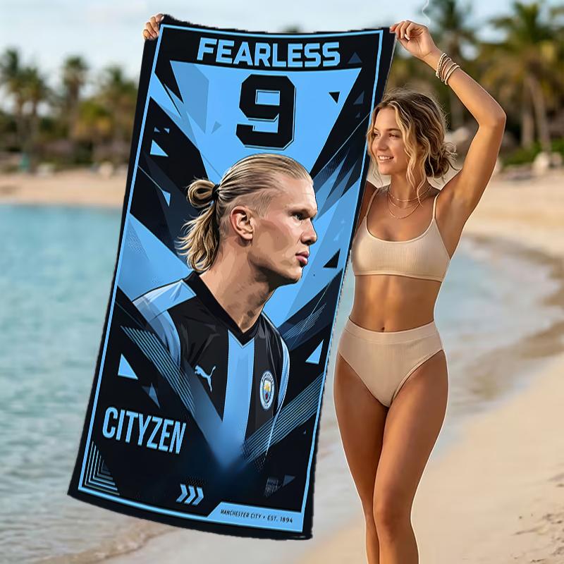 Beach Towel with Haaland Pattern - soft,absorbent,machine washable Lightweight&Modern,swimming,Travel Essentials