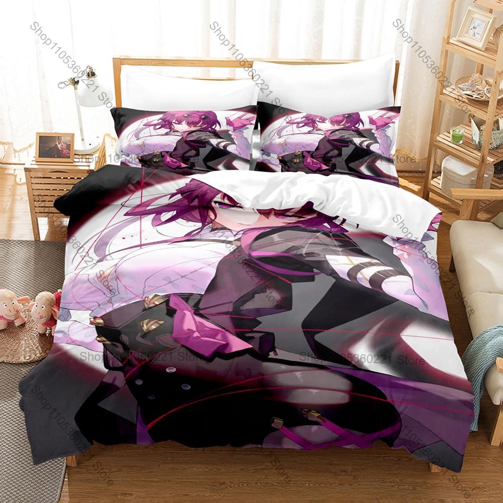 Gorgeous Kafka Blade Silver Wolf Stellaron Hunter Character Collage Poster Duvet Cover Set For HSR Game Collectors