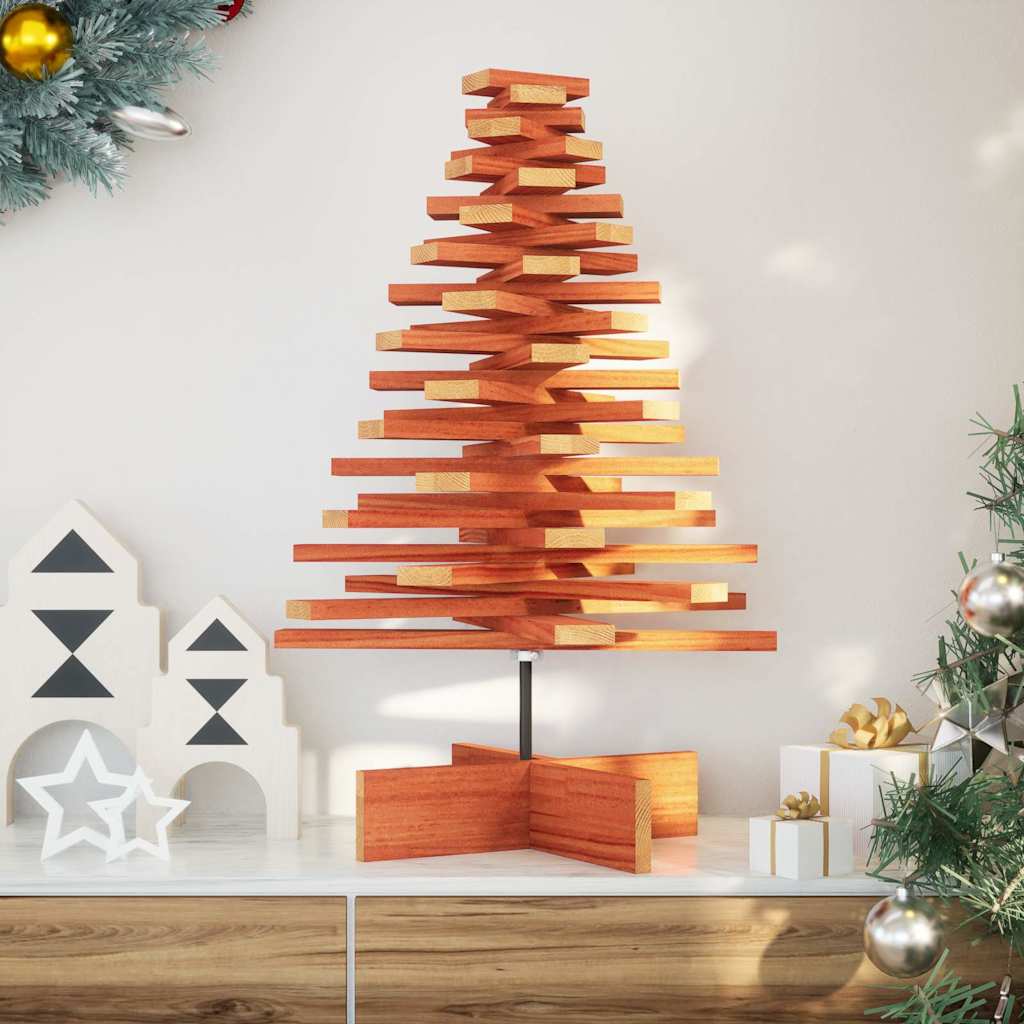 Wooden Christmas Tree for Decorating 80 cm Solid Pine Wood